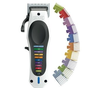 Wahl Black and White Hair Clipper with Color-Coded Combs